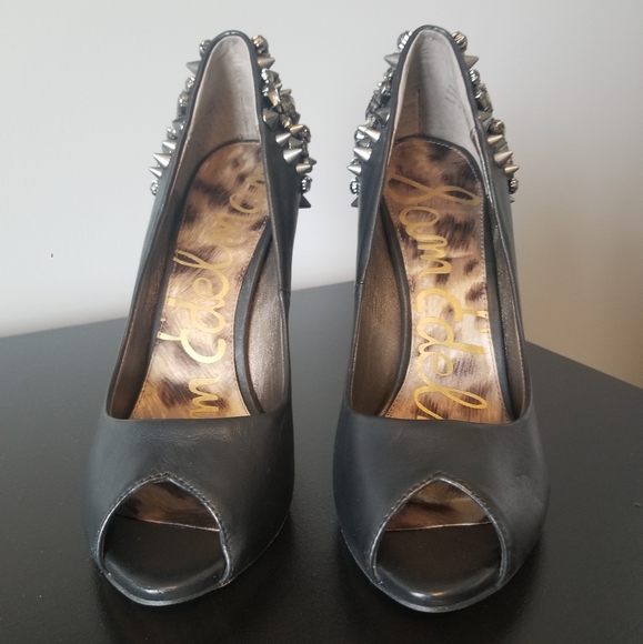 Sam Edelman leather 4" studded heels - Picture 5 of 5